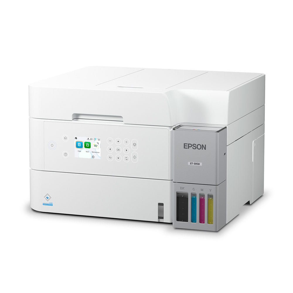 Epson EcoTank ET-3958 Wireless Color All-in-One Supertank Printer - Cartridge-Free Ink System - White Open Box
