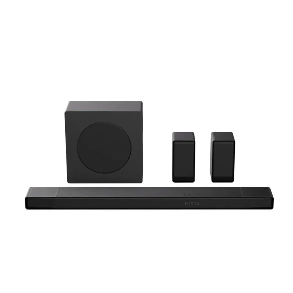 Hisense AX700 5.1.4 Channel Soundbar System Dolby Atmos, DTS:X Wireless Subwoofer Premium Surround Sound Black Open Box