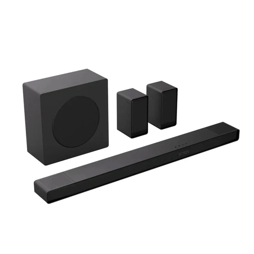 Hisense AX700 5.1.4 Channel Soundbar System Dolby Atmos, DTS:X Wireless Subwoofer Premium Surround Sound Black Open Box