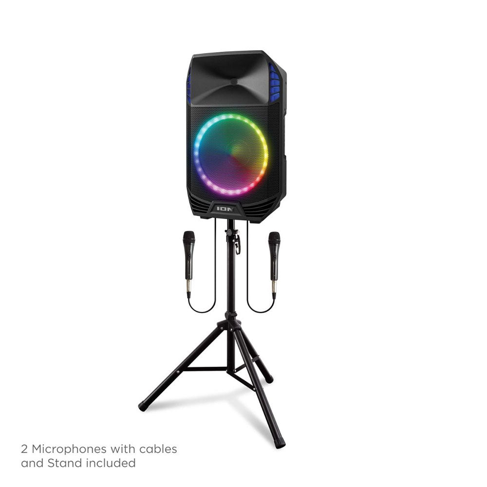 ION Total PA Extreme All-in-One - Bluetooth Speaker System - Multi-Color RGB Party Lights - Black Open Box