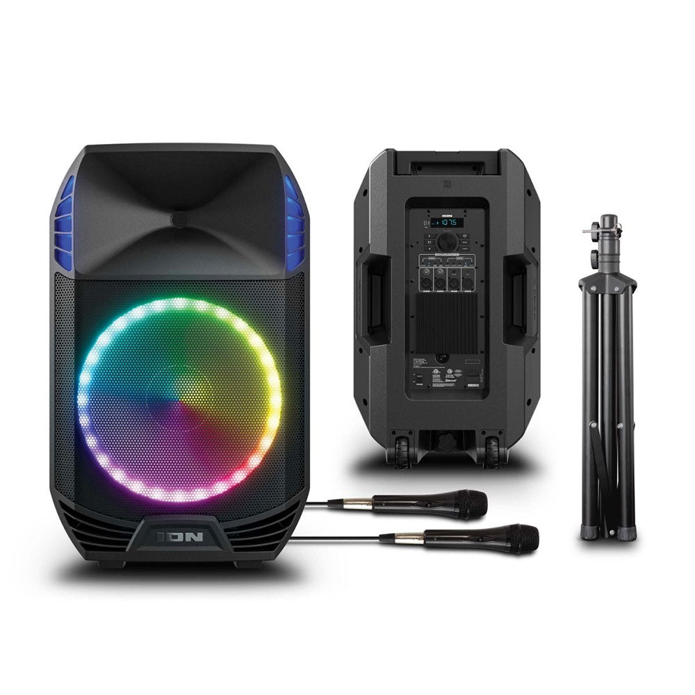 ION Total PA Extreme All-in-One - Bluetooth Speaker System - Multi-Color RGB Party Lights - Black Open Box