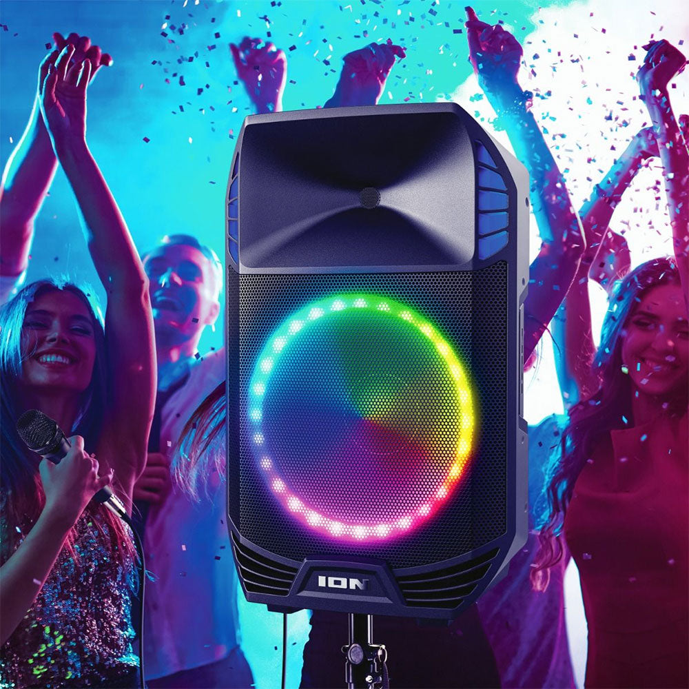 ION Total PA Extreme All-in-One - Bluetooth Speaker System - Multi-Color RGB Party Lights - Black Open Box