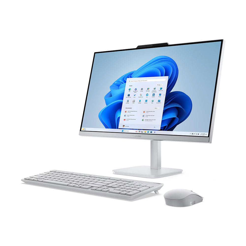 Lenovo A100 - 23.8" FHD IPS Anti-glare- Intel N100 - 16GB RAM - 512GB SSD - Windows 11 Home - Cloud Grey - USB Calliope Keyboard Mouse Included (F0JN0004US)