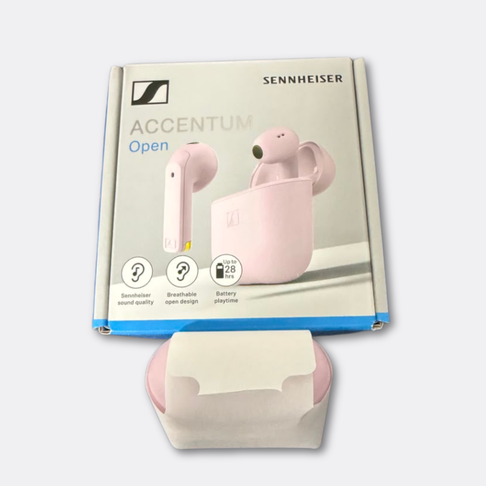 Sennheiser ACCENTUM Open True Wireless Earbuds - Lightweight Open-Ear Design - Pink Open Bon